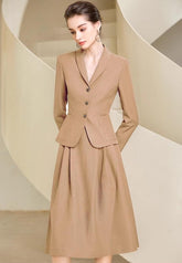 Full Midi Skirt and Jacket Skirt Suit